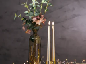 LED žvakių komplektas „Flamme Metal“