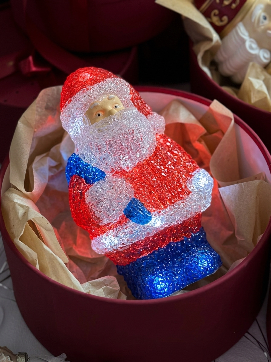 Akrilinė LED dekoracija „Claus“