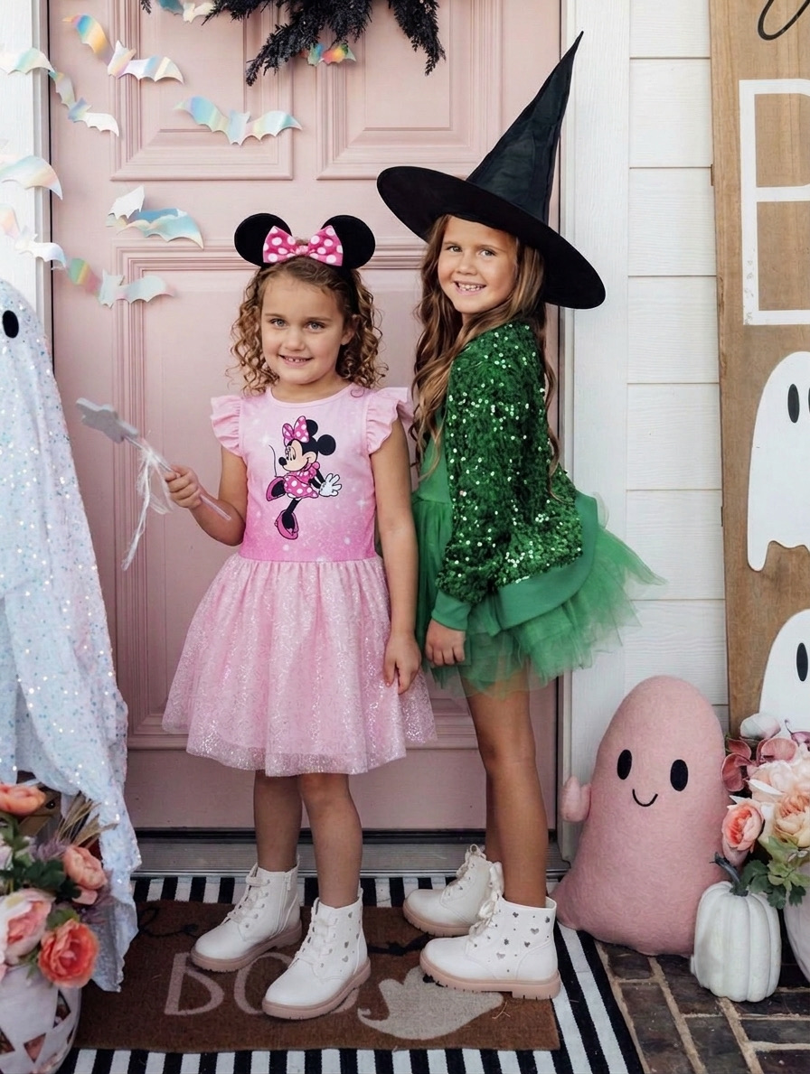 Vaikiška suknelė su lankeliu „Minnie Mouse“