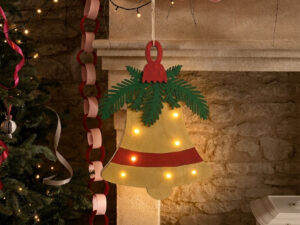 Medinė kalėdinė dekoracija „Jingle Bell“