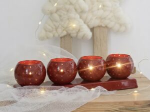 Metalinė LED žvakidė „Bubbles“