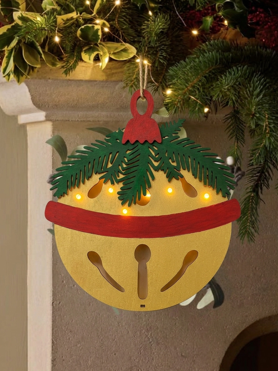 Medinė Kalėdinė dekoracija „Merry Bell“ - Image 2