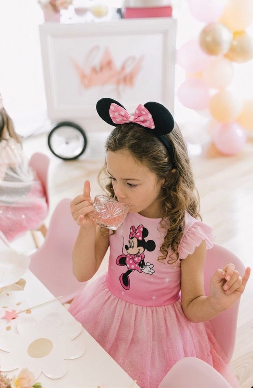 Vaikiška suknelė su lankeliu „Minnie Mouse“ - Image 2