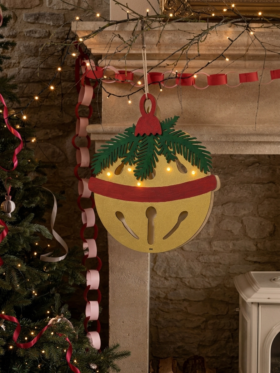 Medinė Kalėdinė dekoracija „Merry Bell“