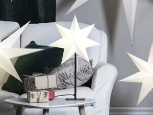 Popierinė žvaigždė su metaline koja „Frozen"