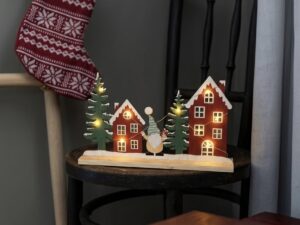Medinė Kalėdinė dekoracija „Happy“