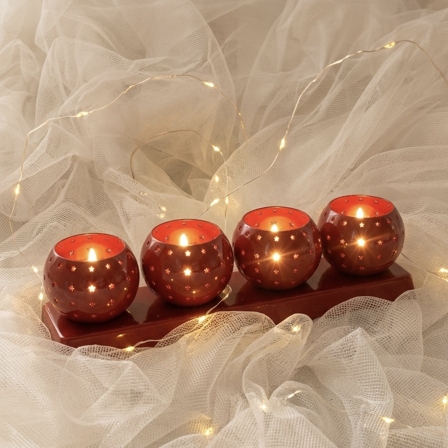Metalinė LED žvakidė „Bubbles“ - Image 2