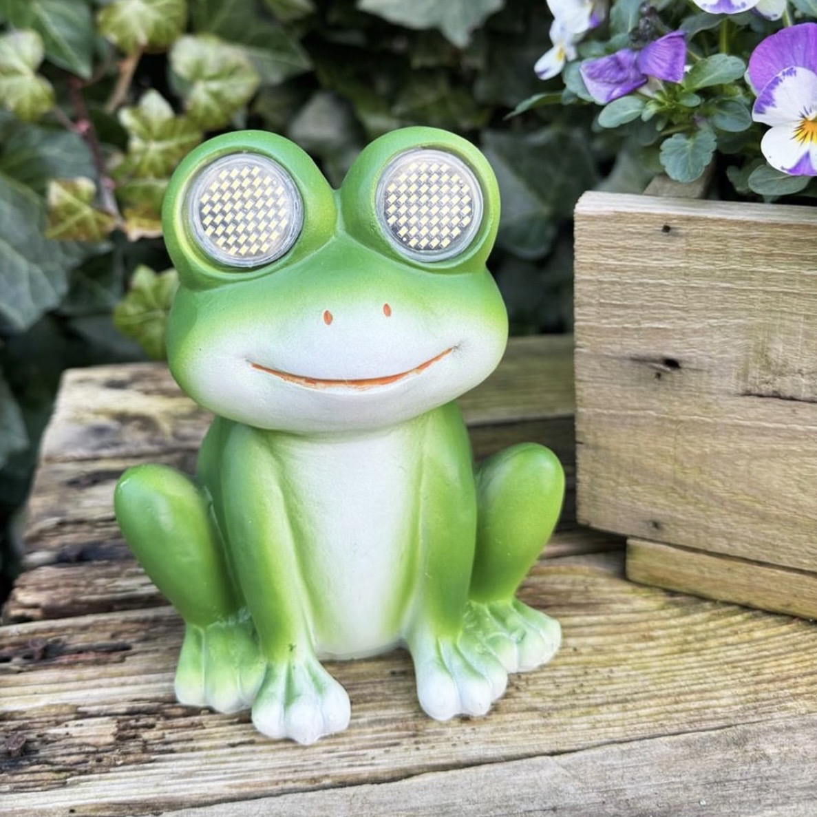Dekoratyvinis sodo šviestuvas su saulės baterija „Froggy“