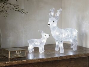 Akrilinių LED dekoracijų komplektas „Deer Family“