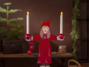 Medinė LED žvakidė „Sundborn“