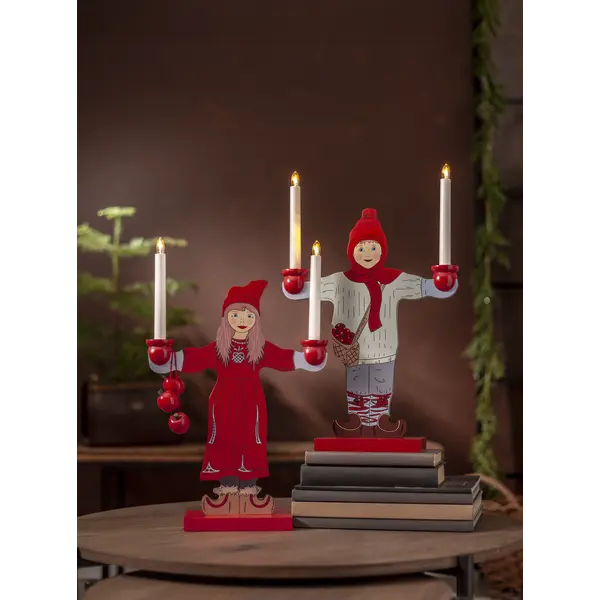 Medinė LED žvakidė „Sundborn“ - Image 3