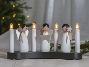 Medinė LED žvakidė „Angel Choir“