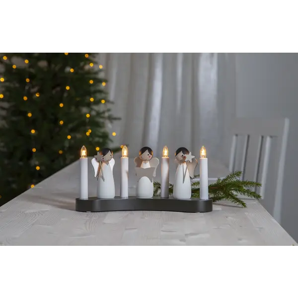 Medinė LED žvakidė „Angel Choir“ - Image 2