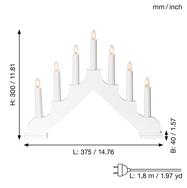 Medinė LED žvakidė „Ada“ - Image 3