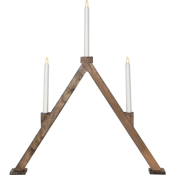 Sulankstoma medinė LED žvakidė „Vika“ - Image 4