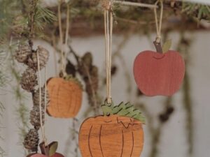 Medinių dekoracijų komplektas „Autumn Accents“