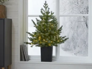 Dirbtinė eglutė vazonėlyje su LED apšvietimu „Greyland“ 95cm