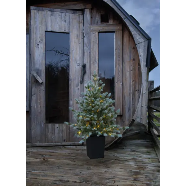 Dirbtinė eglutė vazonėlyje su LED apšvietimu „Greyland“ 95cm - Image 6