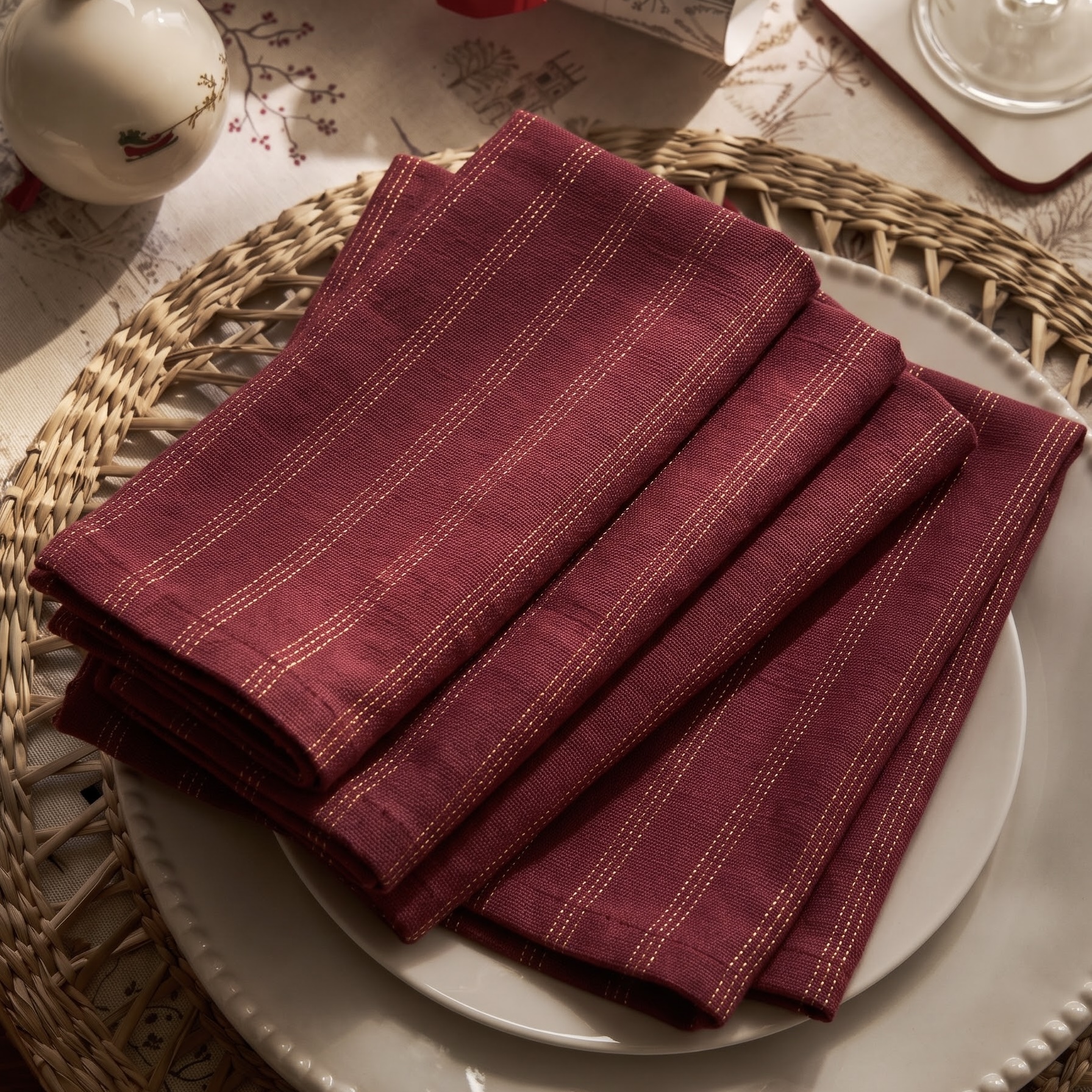 Medžiaginės stalo servietėlės „Merlot“ - Image 2