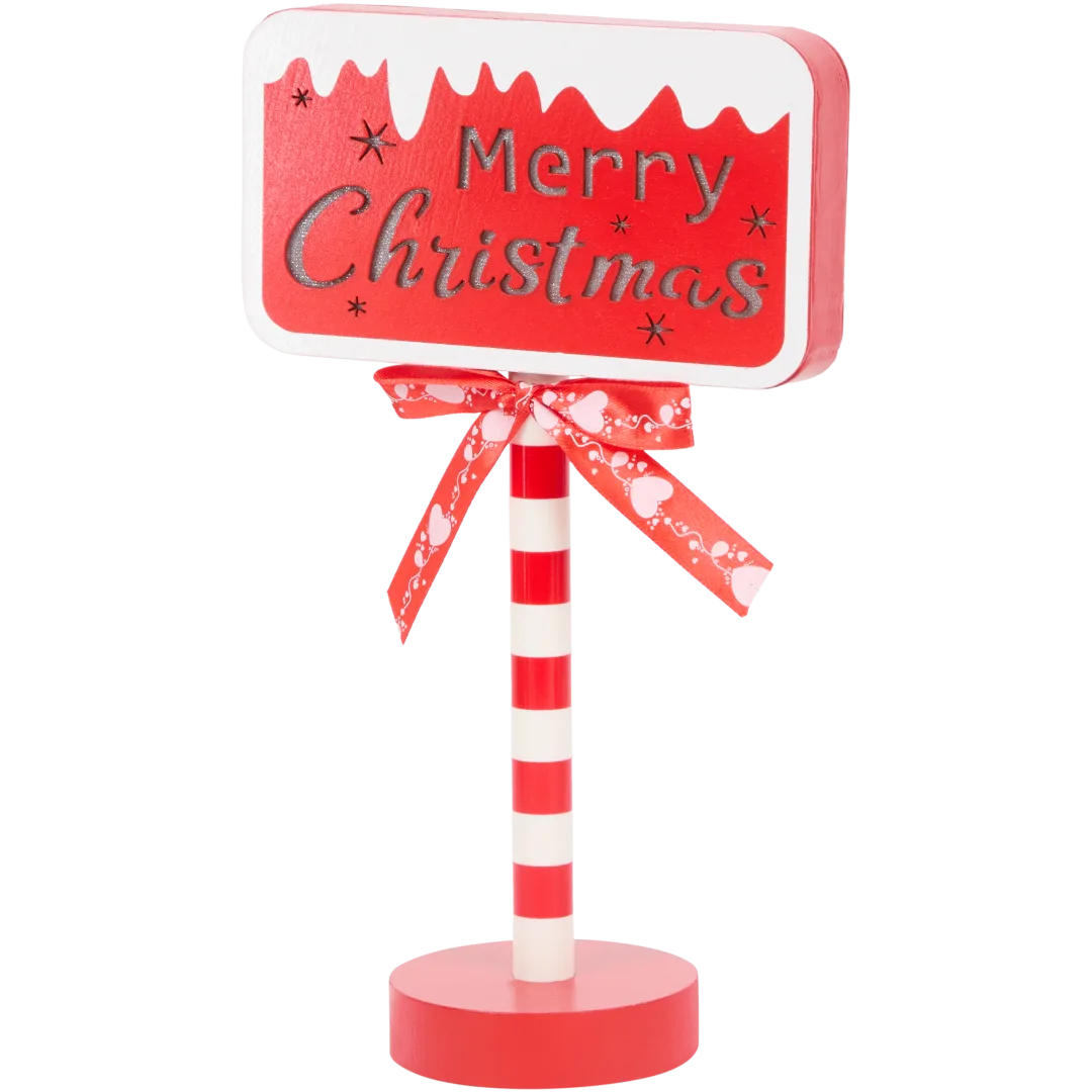 Dekoratyvinis medinis ženklas „Merry Christmas“ - Image 2
