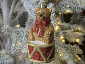 Eglutės žaisliukas „Drummer Bear“